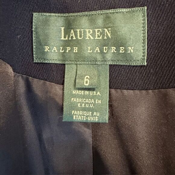 Ralph Lauren Wool Admiral Captain Blazer Navy Blue w/Gold Double Breasted Size 6 - Picture 4 of 10